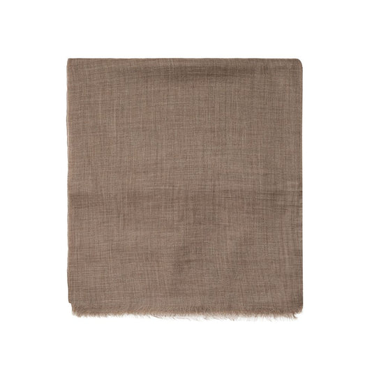 Tessitura di Novara Brown Cashmere Scarf