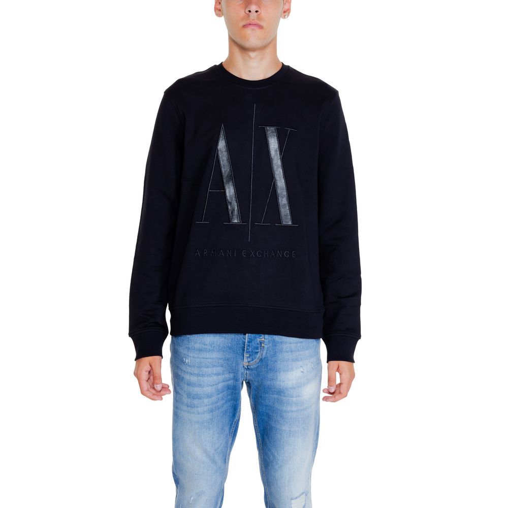 Armani Exchange Black Cotton Sweater