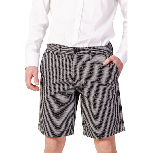 Armani Exchange Black And White Cotton Short